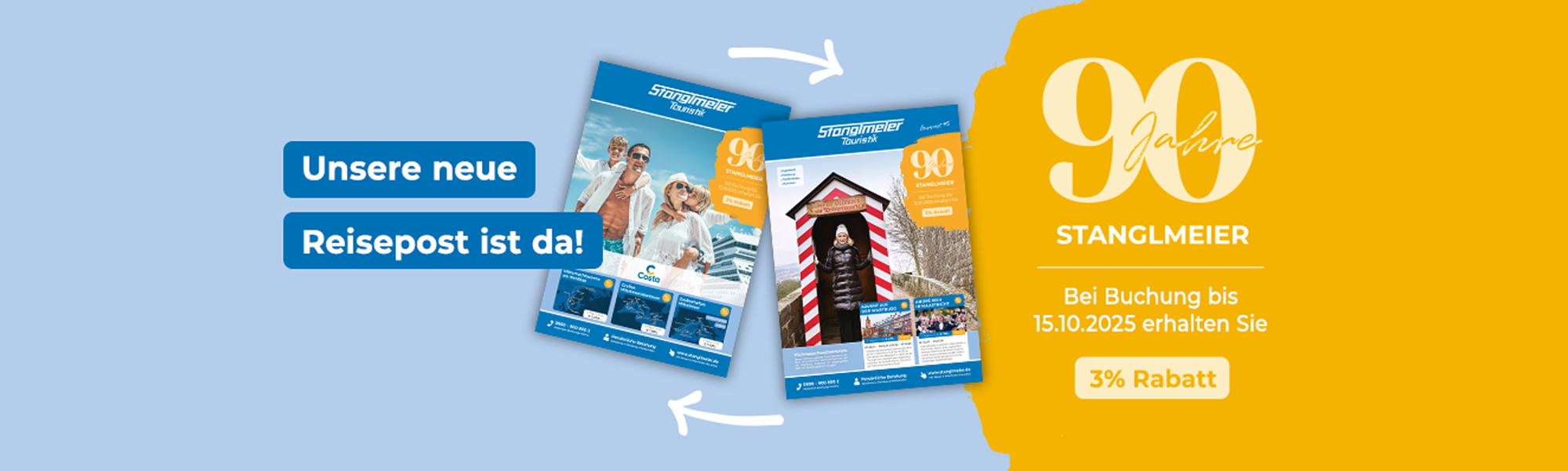 Grafik: Unsere neue Reisepost#5 ist da! Jetzt 3% sparen bis 15.10.25