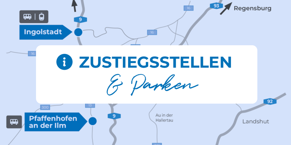 Hier gehts zu unseren Zustiegstellen, Grafik