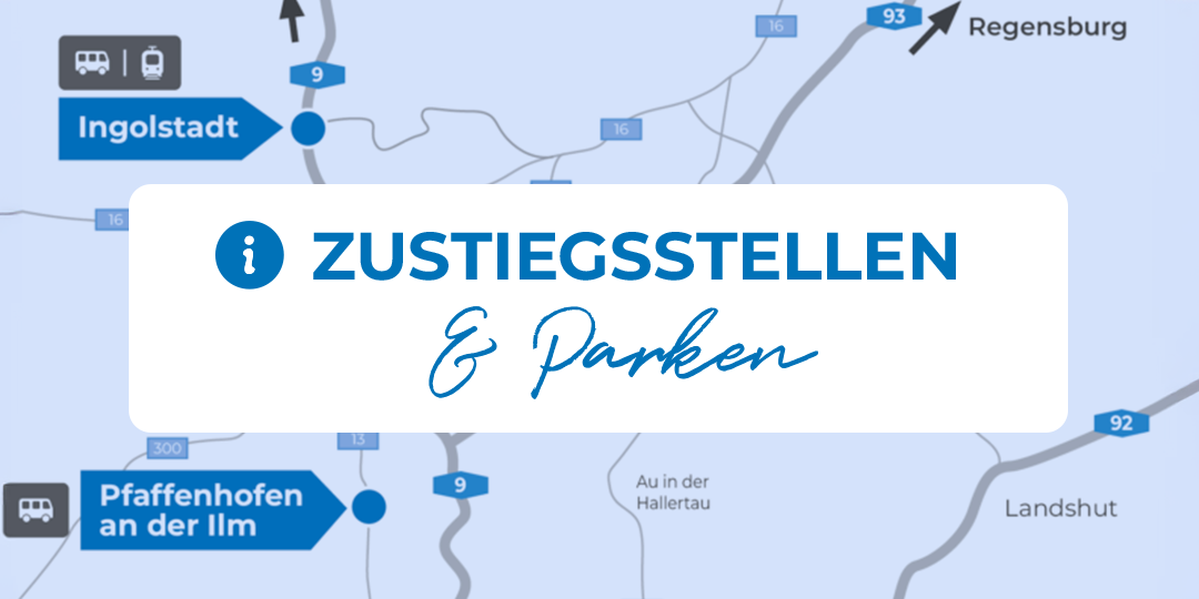 Hier gehts zu unseren Zustiegstellen, Grafik