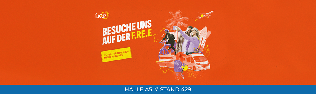 f.re.e Messe in München vom 18. - 22.02.2026 | Halle A4, Stand 429