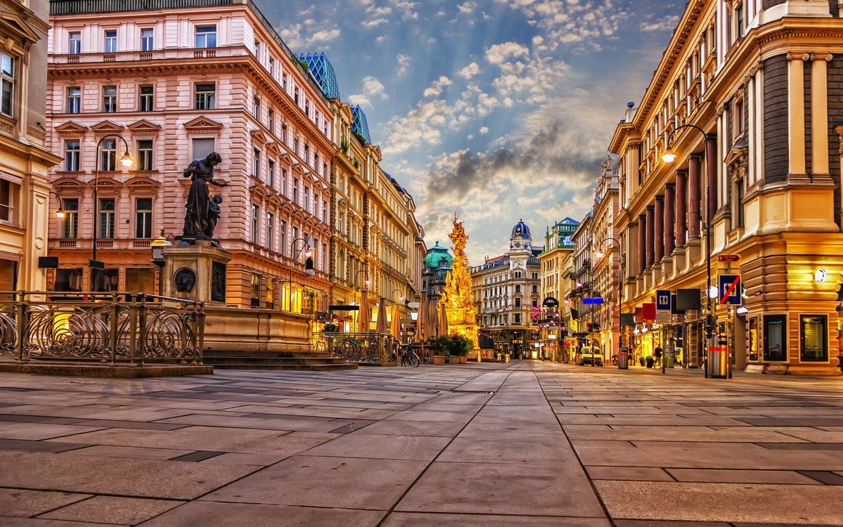 Graben - eine der bekanntesten Straßen im Zentrum der Wiener Altstadt