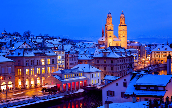 winterliches Zürich, Schweiz