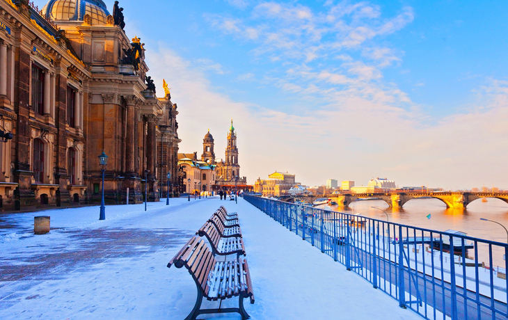 Dresden im Winter, Deutschland