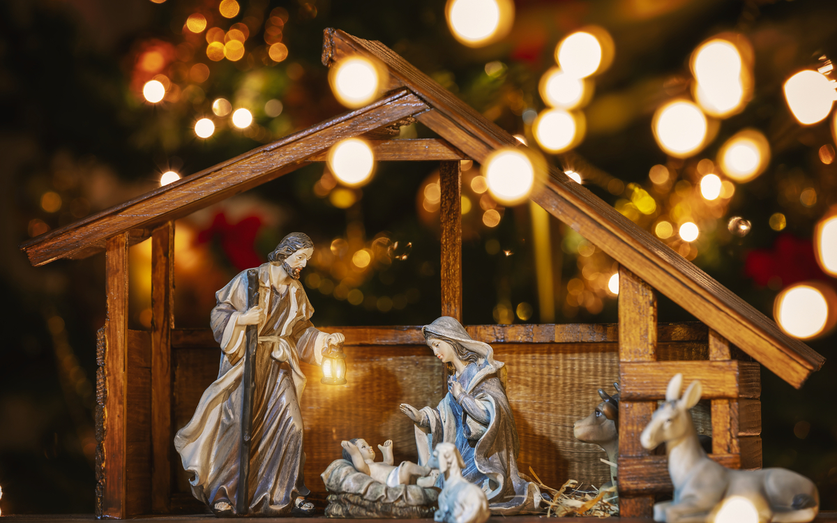 Weihnachtskrippe: Jesus Christus, Maria und Josef - ©marianstock - stock.adobe.com