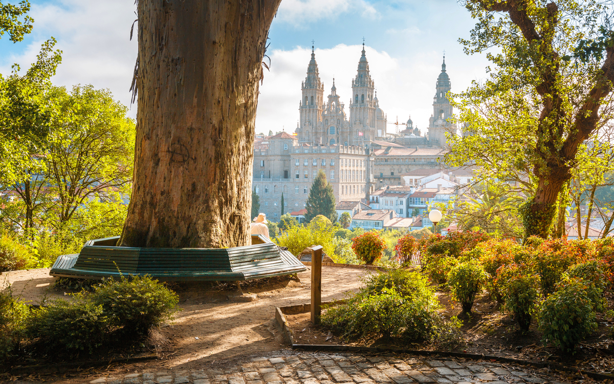 Kathedrale von Santiago de Compostela im Sonnenaufgang - © francesco riccardo iacomino