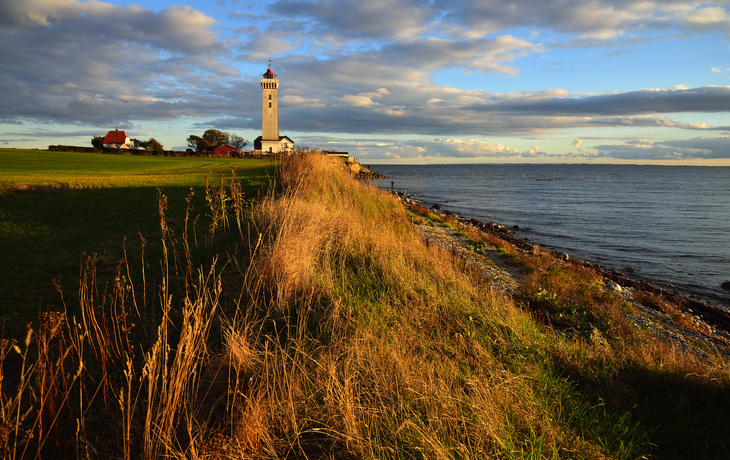 Leuchtturm Helnæs auf der Insel Fünen in Dänemark