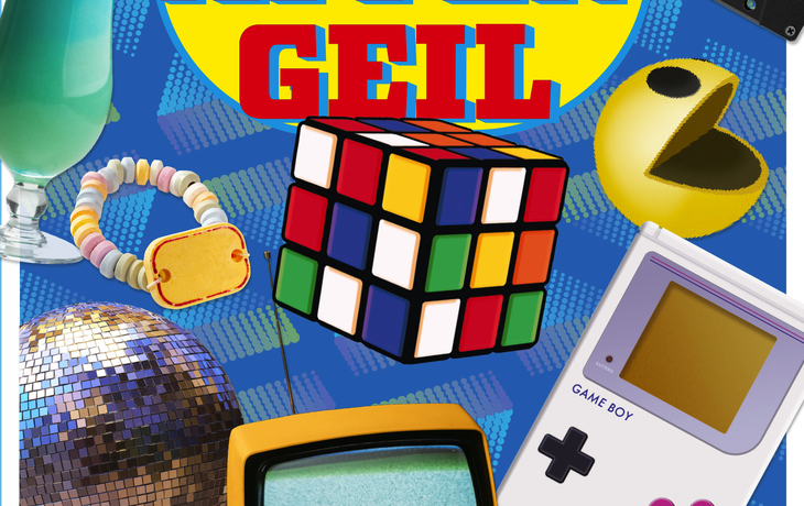 Retro-Gegenstände und der Text 