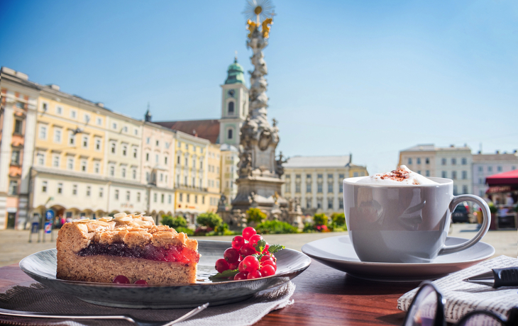 Stadtpanorama mit Kirchtürmen und Bergen im Hintergrund. - © Zechal - Fotolia