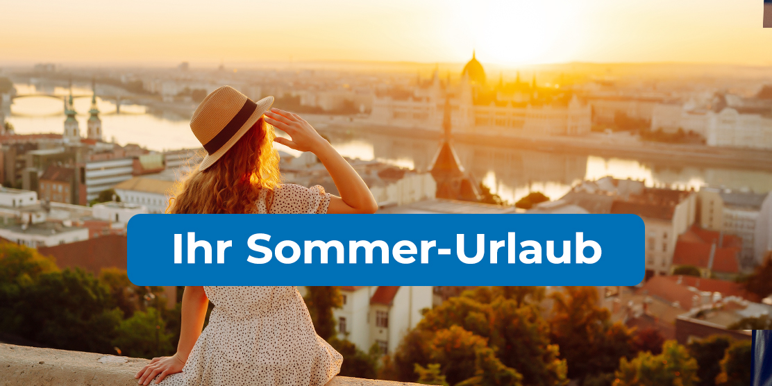 Urlaub im Sommer: Junge Dame schaut in die Ferne, Italien.